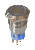 MPPK-19Z13HNNNSS-ANNN - Vandal Resistant Switch, 19 mm, SPDT, Maintained, Round Raised, Natural - MULTICOMP PRO