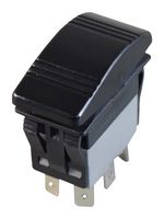 MPX5-114CNN-1ABD-2WN-S - Rocker Switch, 12VDC LED, IP67, On-Off, SPST-NO, Illuminated, Panel, Snap-In, Black - MULTICOMP PRO