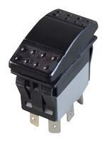 MPX5-114ANN-NABD-1NN-S - Rocker Switch, IP67, On-Off, SPST-NO, Non Illuminated, Panel, Snap-In, Black - MULTICOMP PRO