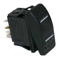 MPX5-134ANN-NABA-1NN-S - Rocker Switch, IP67, On-Off-On, SPDT, Non Illuminated, Panel, Snap-In, Black - MULTICOMP PRO