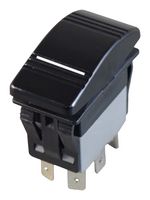 MPX5-214CNN-1AB4-2AN-S - Rocker Switch, 12VDC LED, IP67, On-Off, DPST-NO, Illuminated, Panel, Snap-In, Black - MULTICOMP PRO