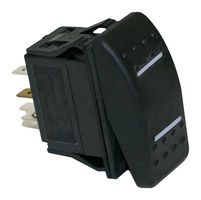 MPX5-224ANN-NABD-1NN-S - Rocker Switch, IP67, On-On, DPDT, Non Illuminated, Panel, Snap-In, Black - MULTICOMP PRO