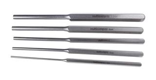 MP013701 - Pin Punch Set, S2 Steel, 205 mm L, 5 Pieces - MULTICOMP PRO