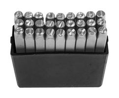 MP011893 - Letter Stamp, Chrome Vanadium Steel, 4mm, A to Z / &, 27 Pieces - MULTICOMP PRO