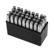 MP011895 - Dot Number and Letter Stamp, Chrome Vanadium Steel, 4mm, A to Z/ & /0 to 8, 36 Pieces - MULTICOMP PRO