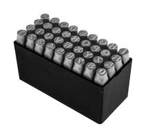 MP011896 - Dot Number and Letter Stamp, Chrome Vanadium Steel, 8mm, A to Z/ & /0 to 8, 36 Pieces - MULTICOMP PRO