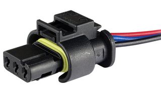 MP013709 - Cavity Receptacle, 3 Position, MCON/MLK 1.2mm Female Terminals, 300mm Length, Black - MULTICOMP PRO