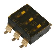 MCEMR-03-T-V - DIP / SIP Switch, 3 Circuits, Recessed, Surface Mount, SPST-NO, 24 V, 25 mA - MULTICOMP PRO