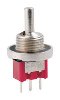 MP1FS4T12BA1M2QES-5 - Toggle Switch, Miniature, (On)-Off-(On), SPDT, Non Illuminated, MP Miniature Toggle Switches - MULTICOMP PRO