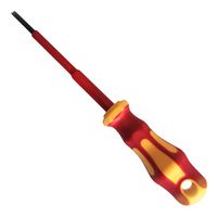 MP-VDE-SD05 - Screwdriver, Slotted, VDE, 3 mm Tip, 144 mm OAL, 75 mm Blade, Chrome Vanadium - MULTICOMP PRO