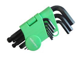 MP013781 - Hex Key Set, 9 Pieces of 1.5/2/2.5/3/4/5/6/8/10mm Ball End Keys, Carbon Steel - MULTICOMP PRO