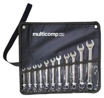 MP013797 - Combination Wrench Set, Chrome Vanadium, 11 Pieces - MULTICOMP PRO