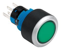MPAB-PB-1044 - Industrial Pushbutton Switch, 12 V LED, MPAB-PB Series, 22 mm, SPST-NO, SPST-NC, Momentary, Round - MULTICOMP PRO