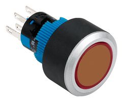 MPAB-PB-1045 - Industrial Pushbutton Switch, 12 V LED, MPAB-PB Series, 22 mm, SPST-NO, SPST-NC, Momentary, Round - MULTICOMP PRO