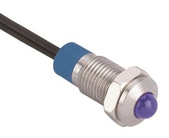 MPAB-AV-0802 - LED Panel Mount Indicator, 150mm Wire Lead Terminals, Blue, 24 V, 8 mm, 5 mA, IP67 - MULTICOMP PRO