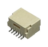 MP013811 - Pin Header, Wire-to-Board, 1 mm, 1 Rows, 6 Contacts, Surface Mount Right Angle - MULTICOMP PRO