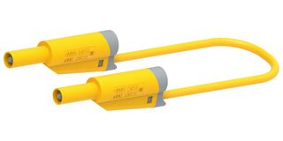 MP771091 - Banana Test Lead, 4mm Banana Plug, Stackable, 4mm Stackable Banana Plug, 2.32 ", 59 mm, Yellow - MULTICOMP PRO