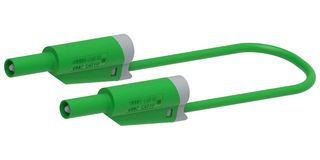 MP771099 - Banana Test Lead, 4mm Banana Plug, Stackable, 4mm Stackable Banana Plug, 2.32 ", 59 mm, Green - MULTICOMP PRO