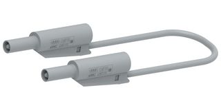 MP771102 - Banana Test Lead, 4mm Banana Plug, Stackable, 4mm Stackable Banana Plug, 2.32 ", 59 mm, Grey - MULTICOMP PRO