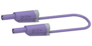 MP771108 - Banana Test Lead, 4mm Banana Plug, Stackable, 4mm Stackable Banana Plug, 2.32 ", 59 mm, Purple - MULTICOMP PRO