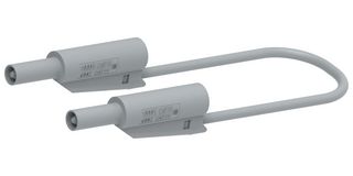 MP771112 - Banana Test Lead, 4mm Banana Plug, Stackable, 4mm Stackable Banana Plug, 2.32 ", 59 mm, Grey - MULTICOMP PRO