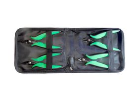 MP013929 - Pliers Set, 4-Pcs of 2 x 140mm Cutter, 155mm Flat Nose Pliers, 155mm Long Nose Pliers, Tool Bag - MULTICOMP PRO