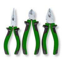 MP013930 - Pliers Set, 3-Pcs of 8" Combination Pliers, 8" Long Nose Pliers & 7" Side Cutter - MULTICOMP PRO