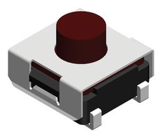 MPDTSJW-677N-V-T/R - Tactile Switch, SPST-NO, Brown, Top Actuated, Surface Mount, Round Button, 160 gf, 50mA at 12VDC - MULTICOMP PRO