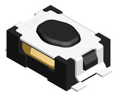 MPIPT25K-V-T/R - Tactile Switch, SPST-NO, Black, Top Actuated, Surface Mount, Oval Button, 300 gf, 50mA at 12VDC - MULTICOMP PRO
