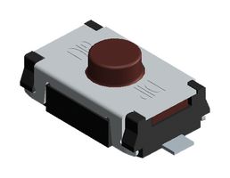 MPTAEF-25NA-V-T/R - Tactile Switch, SPST-NO, Brown, Top Actuated, Surface Mount, Round Button, 200 gf, 50mA at 12VDC - MULTICOMP PRO