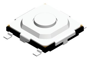 MPTME-534-Q-T/R - Tactile Switch, SPST-NO, Top Actuated, Surface Mount, Round Button, 260 gf, 50mA at 12VDC - MULTICOMP PRO