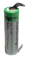MP001177 - Rechargeable Battery, 1.2 V, Nickel Metal Hydride, 2.6 Ah, AA, Tagged, 1 - MULTICOMP PRO