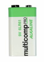 MP-PSG91114 - Battery, 9 V, PP3, Alkaline, 475 mAh, Snap Contact, 1 - MULTICOMP PRO