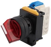 MPA20F-2E10QM3R - Selector Switch, SPST-NO, IP65, 2 Position, 120 V, 10 A, Screw, MP Selector Switches - MULTICOMP PRO