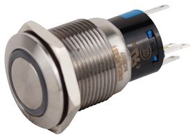 MPF24S1-1234WFS002 - Vandal Resistant Switch, 24V LED, MPF Series, 19 mm, SPST-NO, SPST-NC, Momentary, Round Flush - MULTICOMP PRO