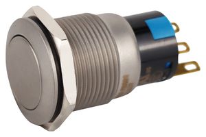 MPF24S1-22G30NFP000 - Vandal Resistant Switch, MPF Series, 19 mm, SPST-NO, SPST-NC, Maintained, Round Flush, Natural - MULTICOMP PRO