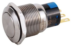 MPF24S1-12G30NFS000 - Vandal Resistant Switch, MPF Series, 19 mm, SPST-NO, SPST-NC, Momentary, Round Flush, Natural - MULTICOMP PRO