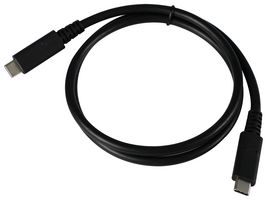 MP014084 - USB Cable, Type C Plug to Type C Plug, 800 mm, 31.5 ", USB 4.0, Black, E-Marked Cable - MULTICOMP PRO