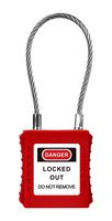MP014042 - Safety Padlock, Steel/Stainless Steel Shackle, 3.2mm Dia, Nylon (Polyamide) Lock, -30 °C to 120°C - MULTICOMP PRO