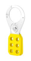 MP014045 - Hasp, Steel, PA Coated, 38mm Shackle, 10.5mm Lock Hole Dia, 40mm x 128mm, Accommodate 6 Padlocks - MULTICOMP PRO