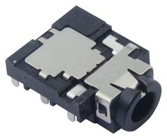 MP014729 - Phone Audio Connector, Mid Mount, 6 Contacts, Jack, 3.5 mm, Through Hole Mount Right Angle - MULTICOMP PRO