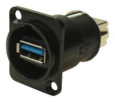 MP-CP30108 - USB Adapter, USB Type A Receptacle, USB Type B Receptacle, USB 3.0, MP XLR FEED THROUGH USB - MULTICOMP PRO