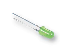 L053XGT - LED, AlInGaP, Green, Through Hole, T-1 3/4 (5mm), 20 mA, 2.1 V, 570 nm - MULTICOMP PRO