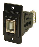 MP-CP30707NMB440 - USB Adapter, Blk Metal Frame, USB Type B Receptacle, USB Type A Receptacle, USB 2.0 - MULTICOMP PRO