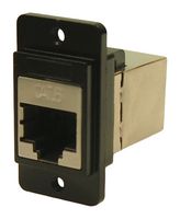 MP-CP30722SMB440 - In-Line Adapter, Cat6, Black Metal, Adapter, In-Line, RJ45, RJ45, MP Dual Slim Feedthrough Series - MULTICOMP PRO