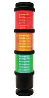 MP014817 - Light Tower, Mini, 3 Tiers, Amber/Green/Red, 24 V, IP66, Flashing/Steady, 55 x 238.5mm, -30 to 50 °C - MULTICOMP PRO