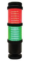 MP014820 - Light Tower, Mini, 2 Tiers, Green/Red, 240 VAC, IP66, Flashing/Steady, 55mm x 188.5mm, -30 to 50 °C - MULTICOMP PRO