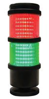MP014832 - Light Tower, 2 Tiers, Green/Red, 24 V, IP66, Multifunction, 75.1mm x 196.2mm, -30 °C to 50 °C - MULTICOMP PRO