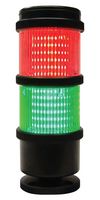 MP014836 - Light Tower, 2 Tiers, Green/Red, 240 VAC, IP66, Multifunction, 75.1mm x 196.2mm, -30 °C to 50 °C - MULTICOMP PRO