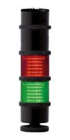 MP014838 - Light Tower, 2 Tiers, Green/Red, 240 VAC, IP66, Multifunction, 75.1 x 280.2mm, 103 dB, -30 to 50 °C - MULTICOMP PRO